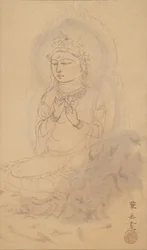 Zittende Avalokiteshvara met Lotus